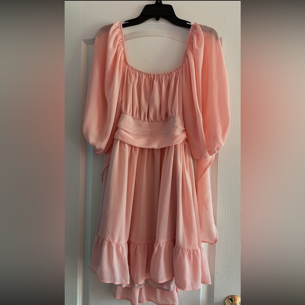 Blush Pink Tie Back Dress S